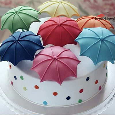 "Umbrella Fondant Cake -3 Kgs ( The Bread Basket) - Click here to View more details about this Product